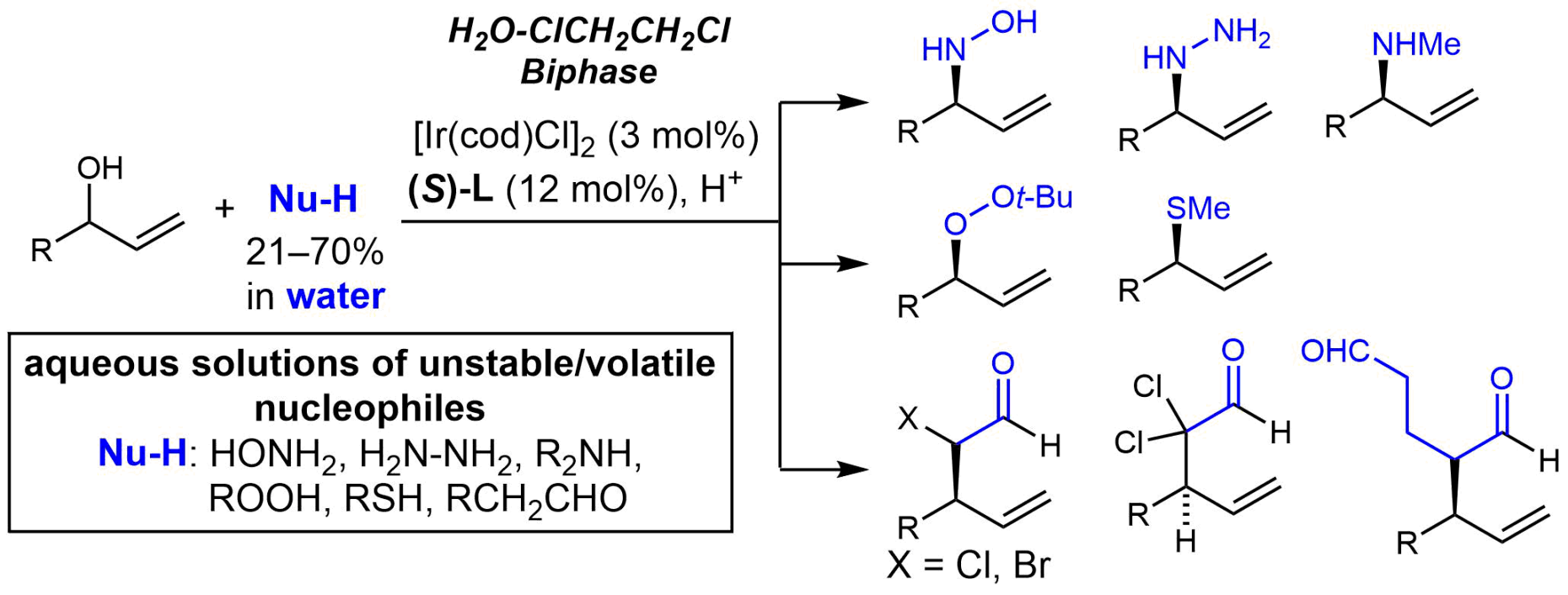 Iridium-Catalyzed Enantioselective Allylic Substitution with Aqueous Solutions of Nucleophiles